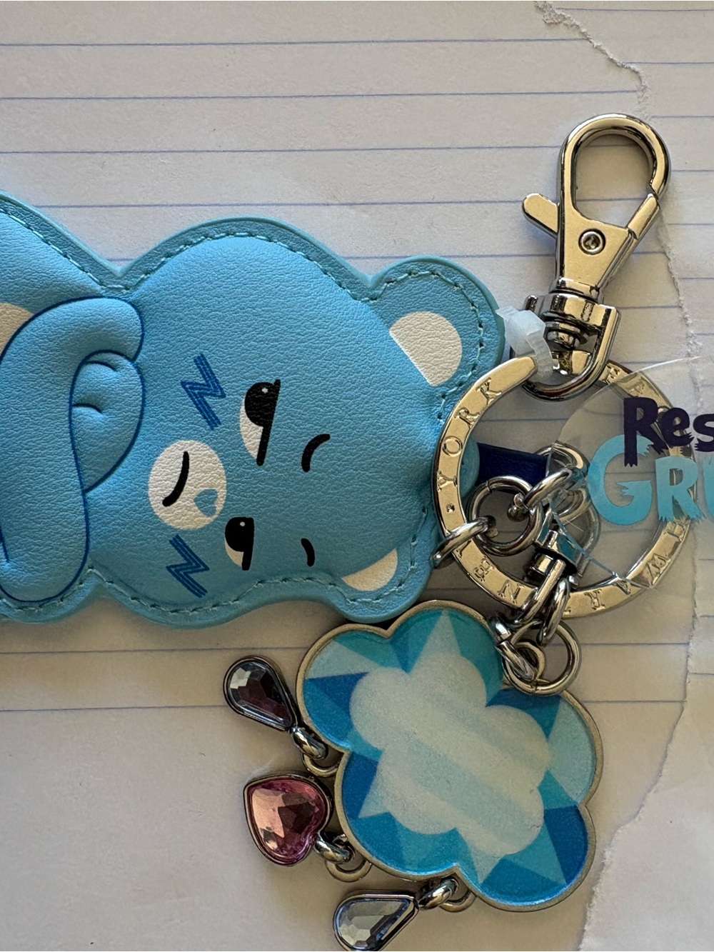 Blue Bear Keychain Charm - Kids Accessories